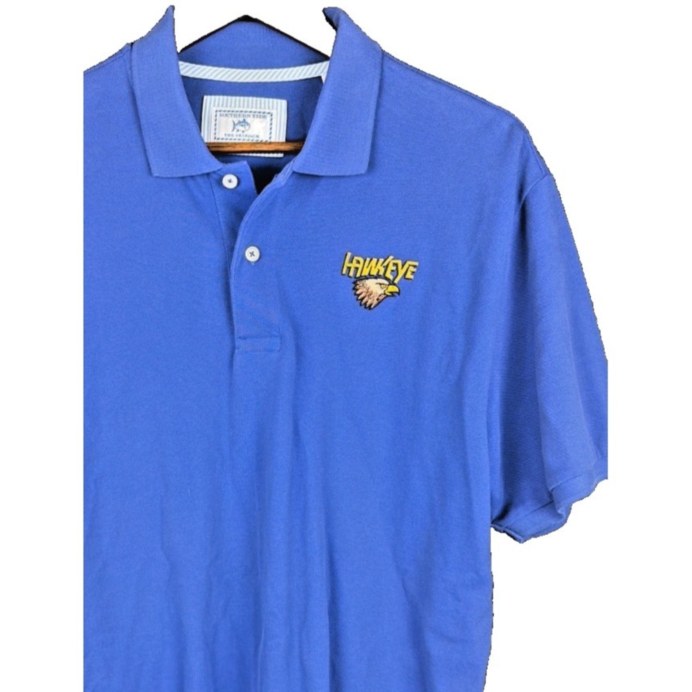 Southern Tide Skipjack Iowa Hawkeyes‎ Performance Stretch Polo Shirt Large Blue